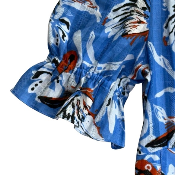 Diane Von Furstenberg Erica Blue Floral Print Maxi Dress. Size 0 - Picture 7 of 15